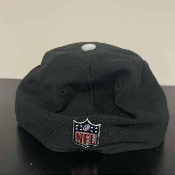 Las Vegas Raiders New Era Hat fitted medium/large black gray bill 39thirty Cap - Picture 3 of 6